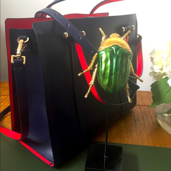 Perfect Holiday Gift 🎁 Kate Spade Mini Navy Vintage Satchel and wallet - Picture 2 of 8